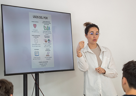 Estudiantes en Hablo Education